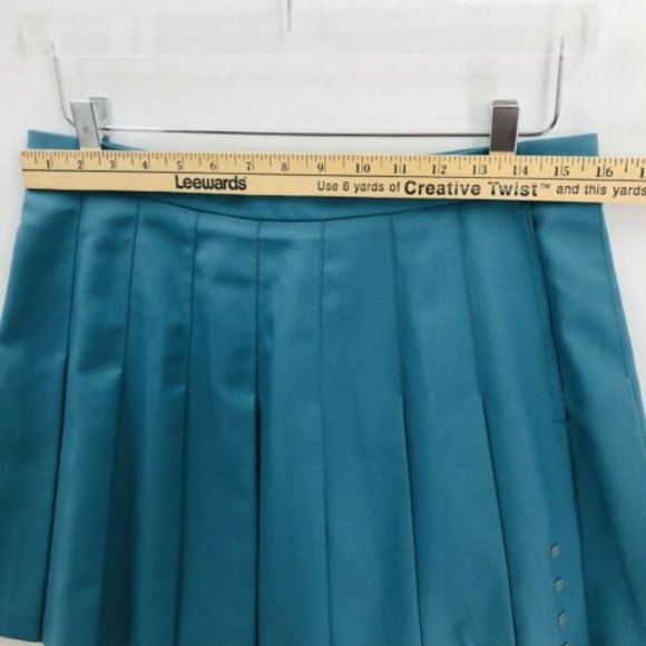 Vintage Jamie Sadock Sz 14 Pleated Mini Skirt Teal Tennis Athletic Studs Taiwan - Picture 5 of 9
